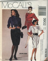 3902 SS-LS PULLOVER DRESS STRETCH TOP OR NOT PATTERN 8-12